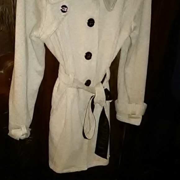 IZ BYER MID LENGTH WOOL TYPE GREY COAT  SZ LRG - Picture 6 of 8